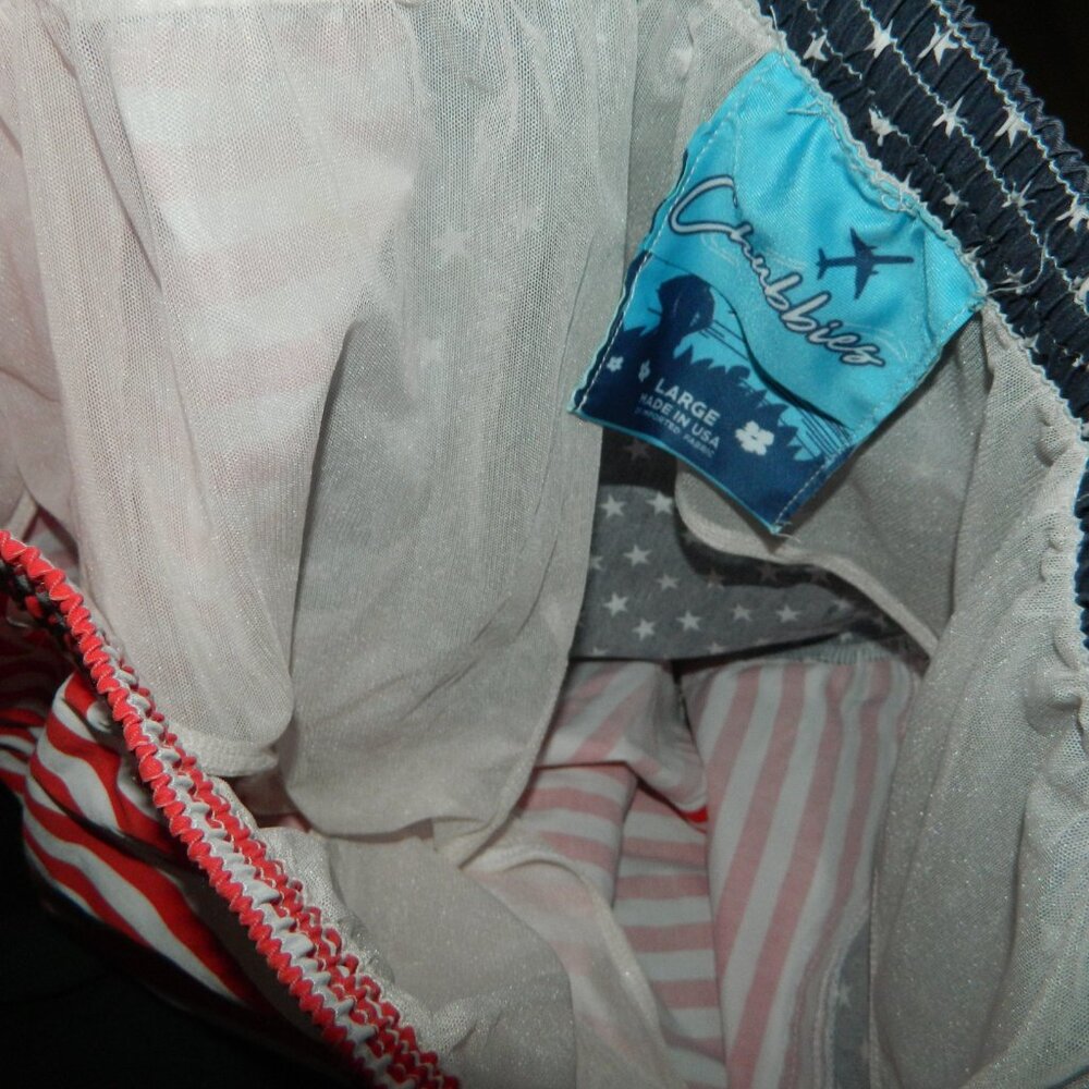 Chubbies American Flag Swim Trunks USA 5.5" Inseam Size L (V-41) - Picture 5 of 7